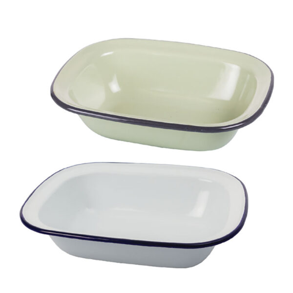 Pie Dish Enamel 20cm Oblong