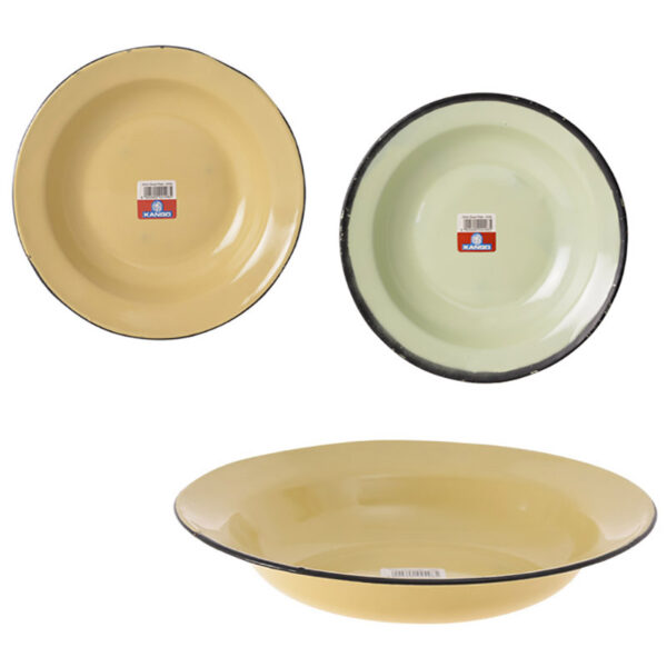 Plate Enamel - 22cm Plain Soup