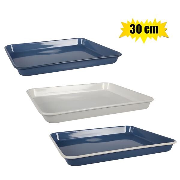 Tray 30cm Enamel Rectangular
