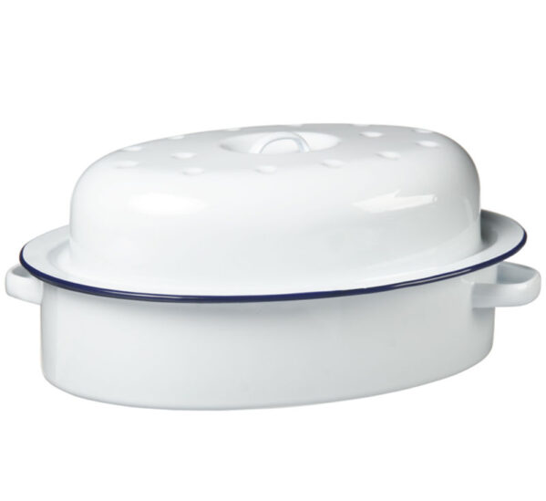 1st Grade Enamel Roaster – 30cm Oval