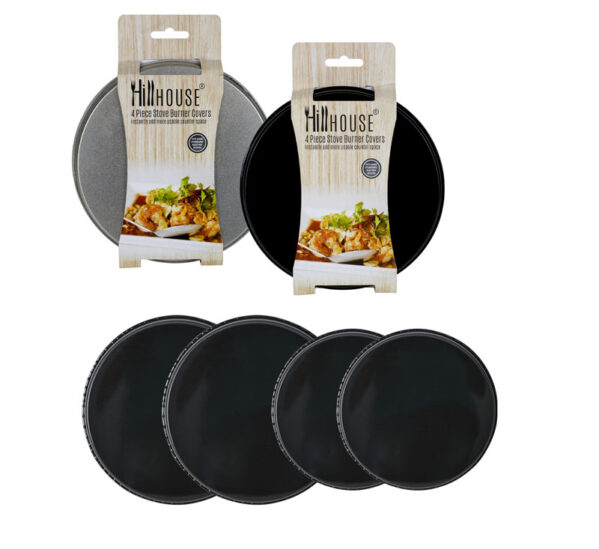 4-Piece Stove Burner Covers - Solid Colours