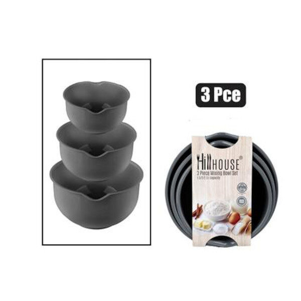 Plastic Mixing Bowl Set - 1.5l - 2l - 2.5l