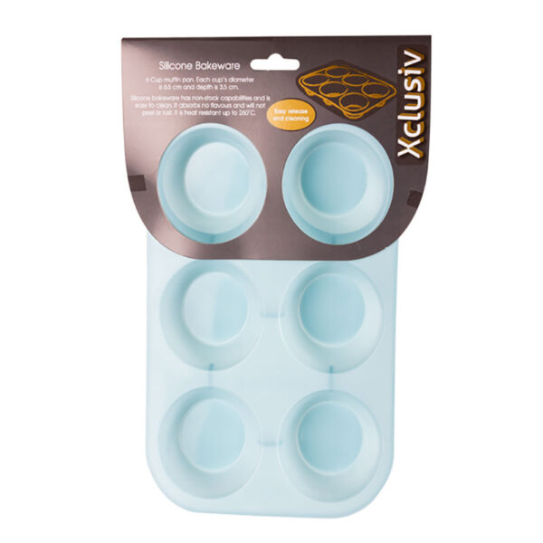 Bakeware Non Stick Silicone Cake Pan Six Cup