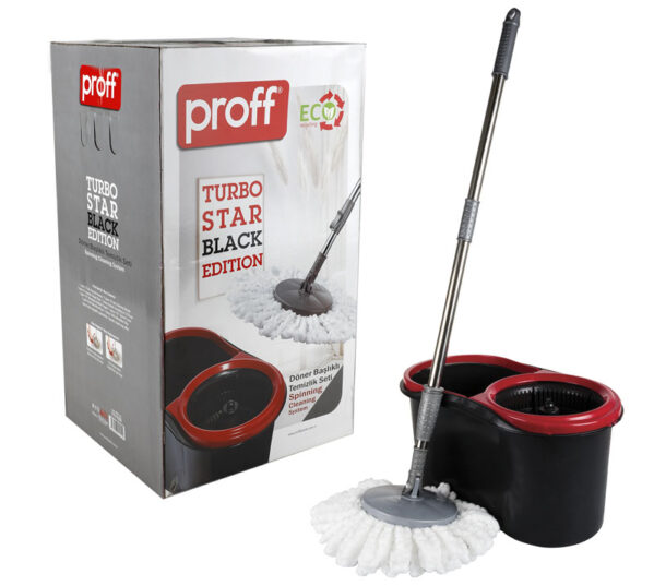 Microfiber Mop And 13l Bucket Set - Spinning Action