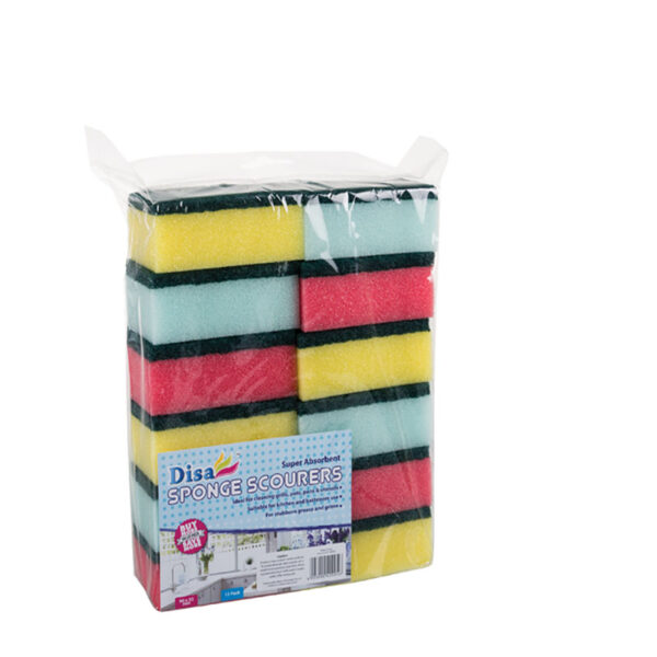 Foam Sponge Scourers - 12-Pack