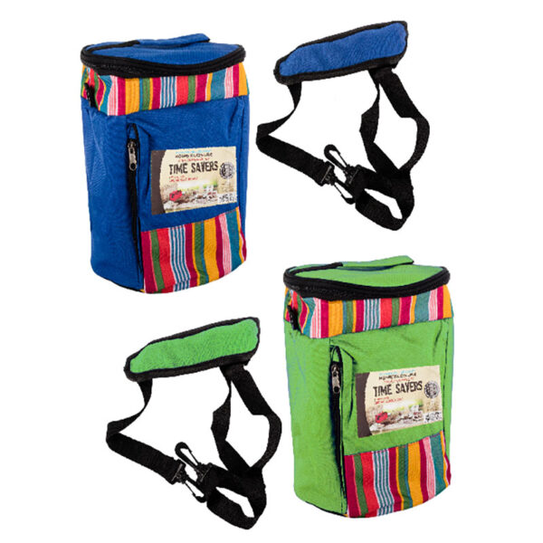 Nylon Cooler Bag & Pocket - 28 X 22cm