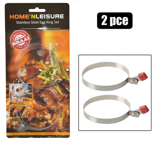 Home 'N Leisure Egg Rings Stainless Steel 2 Piece