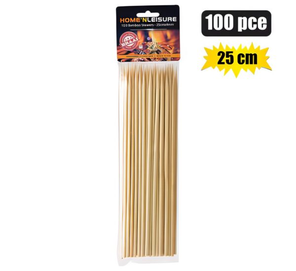 Bamboo Skewers - 4mm X 25cm, 100-Pack
