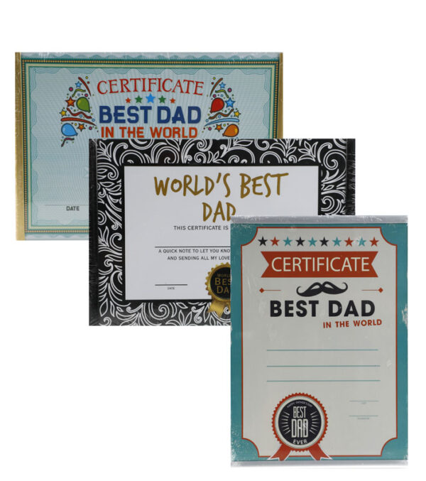 Poster Certificate A4 Dad In Frame