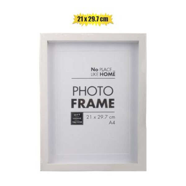 Picture-Frame Plastic Shadow Box 21x30cm Whte