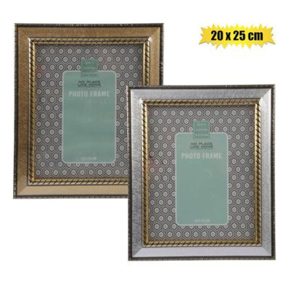 Picture Frame Plastic Marbled 20x25cm Asstd