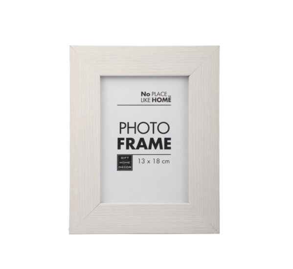 Plastic White Border Picture Frame - For 13 X 18cm Photo