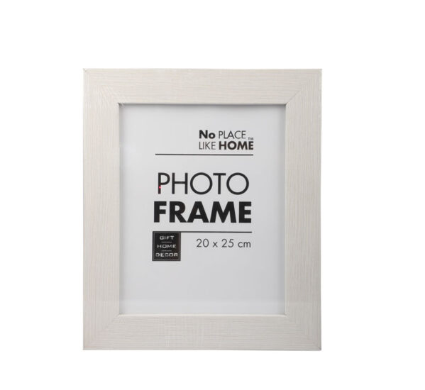 Plastic White Border Picture Frame - For 20 X 25cm Photo