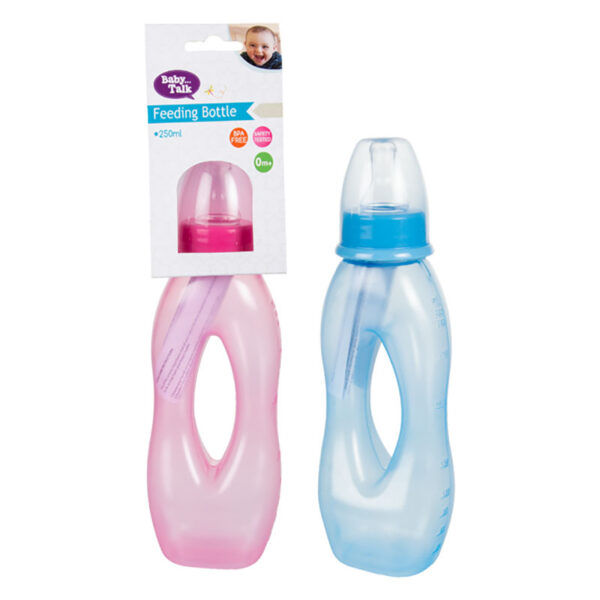Baby Feeding Bottle Plastic - 250ml Bagel