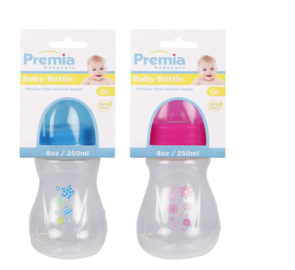 Baby Feeding Bottle Plastic - 250ml Wideneck