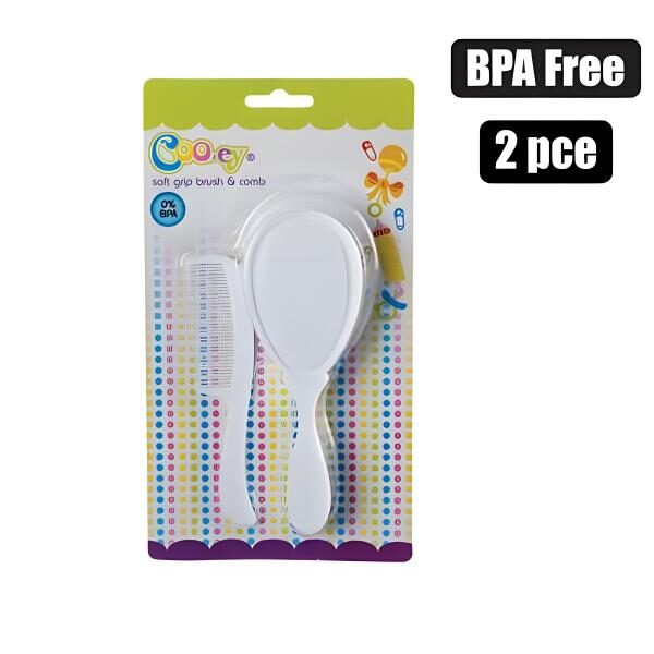 Cooey Soft Grip Brush And Comb Set Bpa Free
