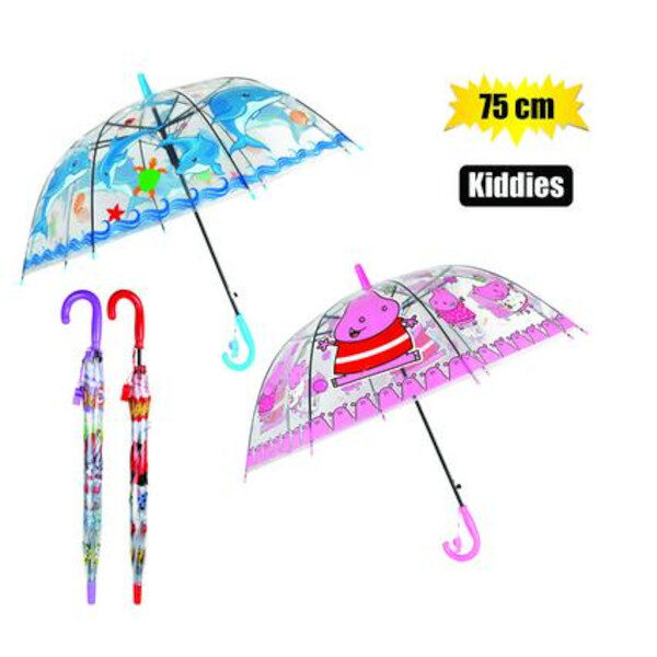 Kiddies Regular Umbrella - 75cm Diameter, Assorted Designs