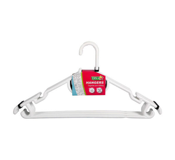 Clothes Hangers - 5-Pack, Virgin Plastic