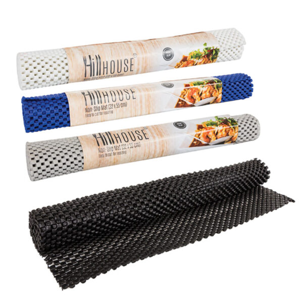 Non Slip Table Mat - 32 X 55cm, Blue & Black