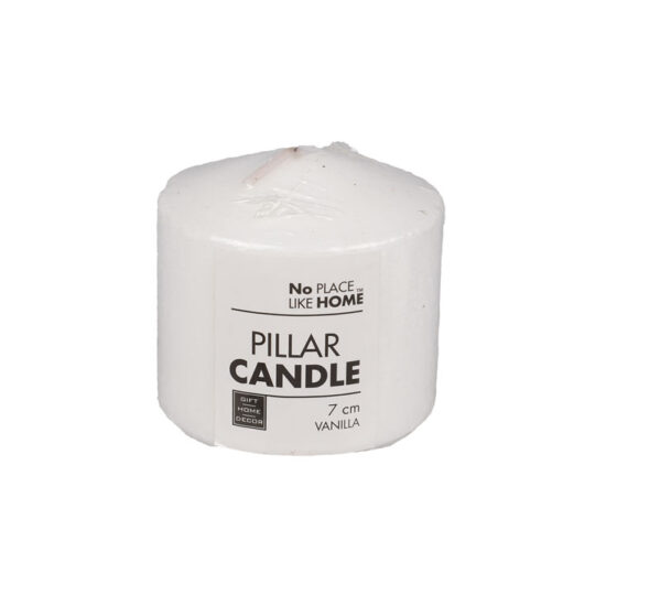 Scented White Pillar Candle - 7 X 7cm