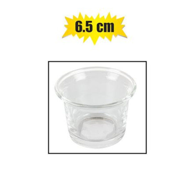 6.5cm Glass Tea-Lite Candle Holder - Clear Or Frosted