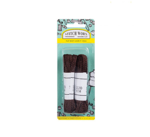 Haberdashery Shoe Laces 120cm Brown