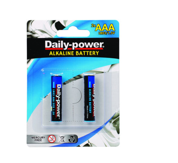 Daily-Power Alkaline Battery - Size Aaa, Card Of 2