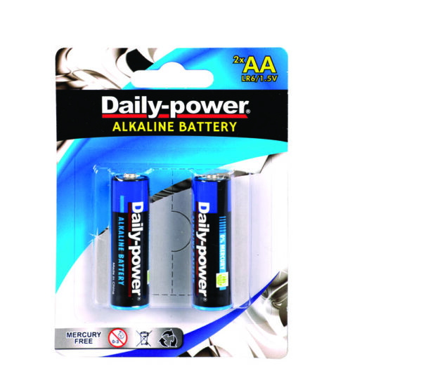 Daily-Power Alkaline Battery - Size Aa, Card Of 2