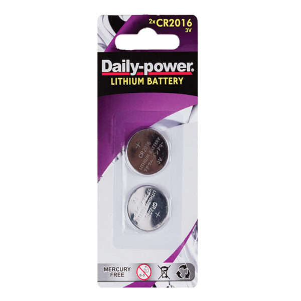 Daily Power Lithium Cr2016 (3v) - Card Of 2 Batteries