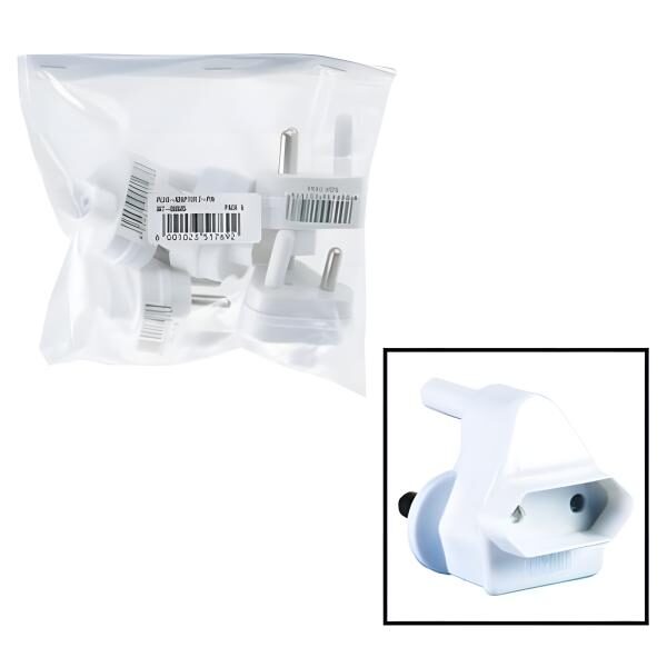 Bulk Pack 5 X Euro Adaptor 2 Pin - Single Plug