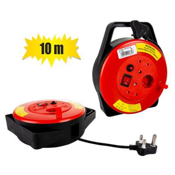 Extension-Cord 10m Plastic Reel