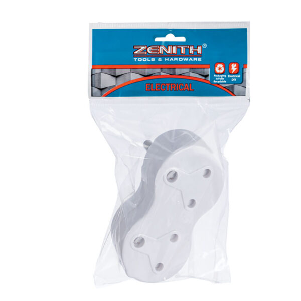 Plug Adaptor - 2 X 16amp Safe Shut Wavy