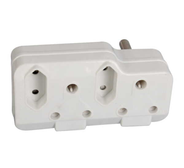 Bulk Pack 5 X Plug Adaptor 2 X 16amp - 2 X 5amp