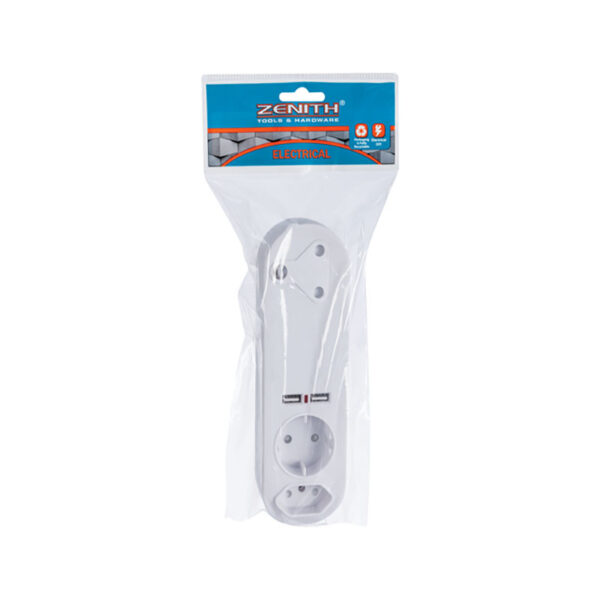Zenith 5 Way Adaptor - 116amp - 2 X 5amp- 2 X USB