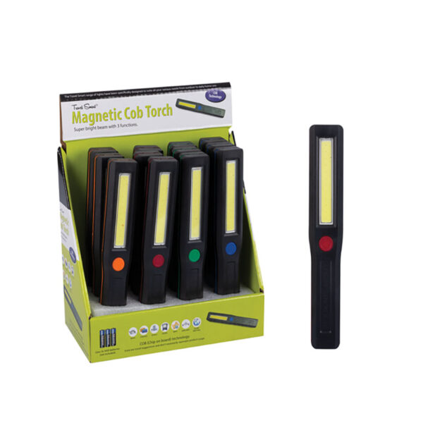 Cob Torch With Magnet - Uses 3 X Aaa Batteries