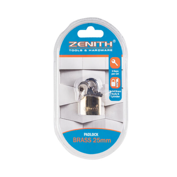 Zenith Brass Padlock - 25mm