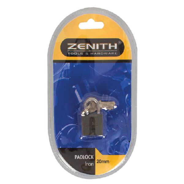 Padlock Zenith Iron - 20mm Carded