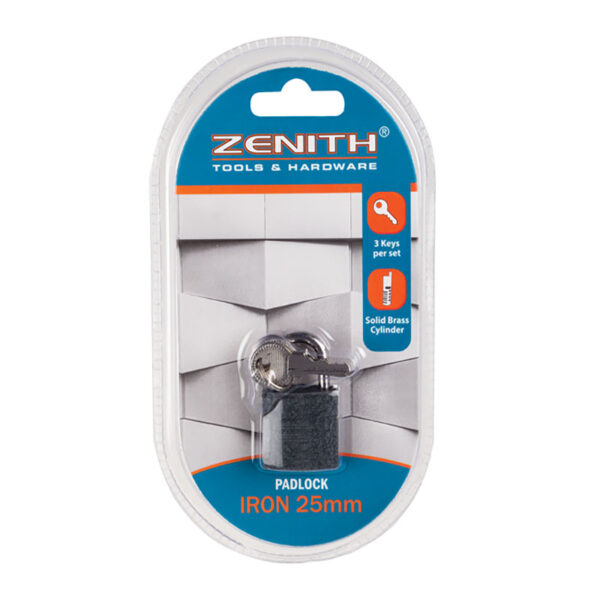Zenith Iron Padlock - 25mm