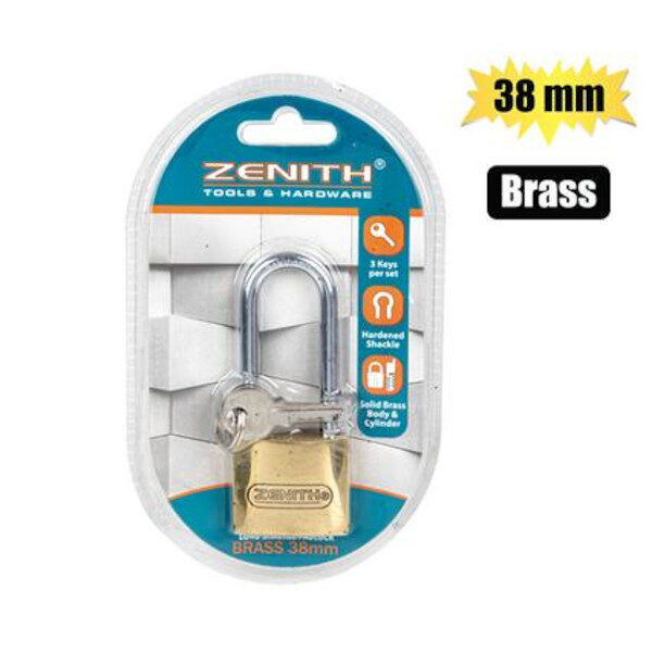 Padlock Brass - 38mm Long Shackel