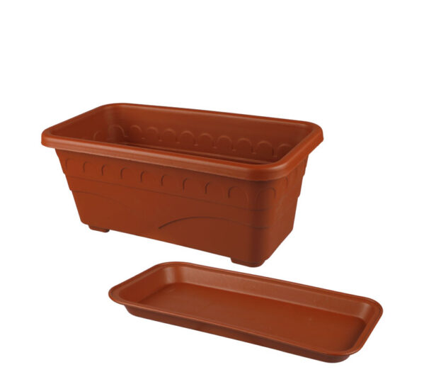 Plant Trough & Tray - 30 X 16 X 12cm, Rectangular Plastic