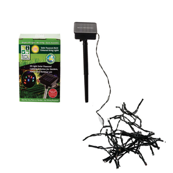 Solar Coloured Garden Light - String Of 50