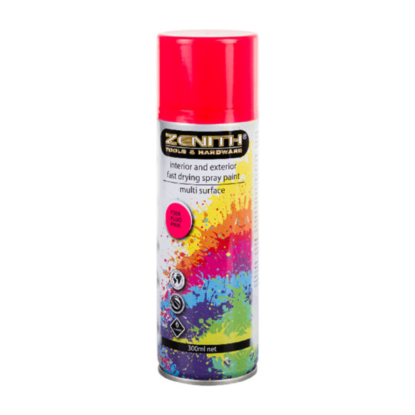 Zenith Spray Paint - 300ml Can Fluorescent Pink