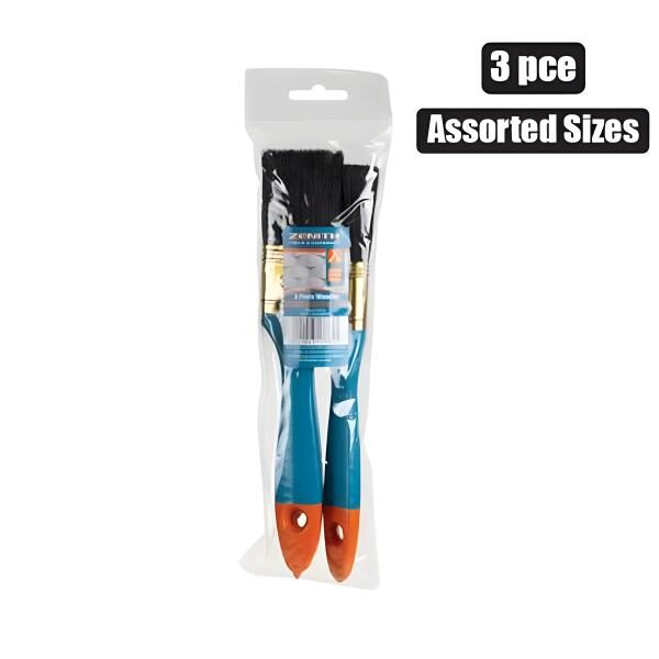Paint Brush Set Wooden 3 Piece 19mm X 25mm X 38mm