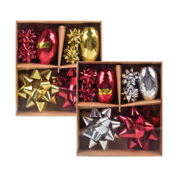 Christmas Stationery Ribbon And Bow - 6 Piece