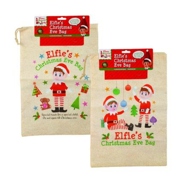 Xmas Elf Drawstring Bag - Large