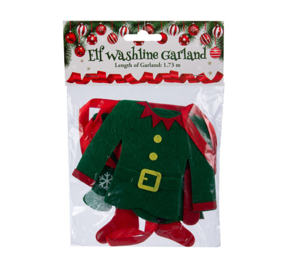 Xmas Elf Garland Wash Line 1.7M