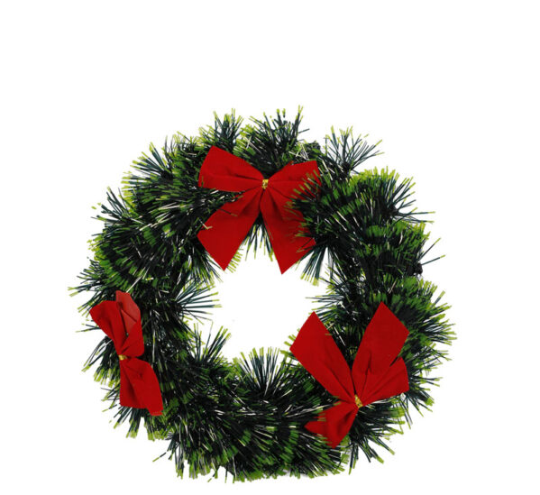 Christmas Wreath Tinsel - 24cm