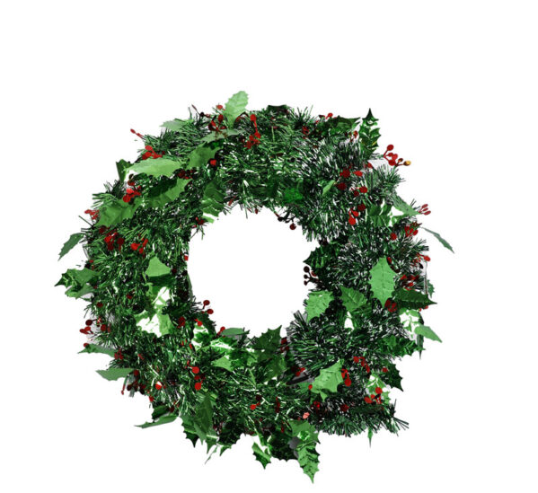 Christmas Tinsel Wreath - 38cm Diameter