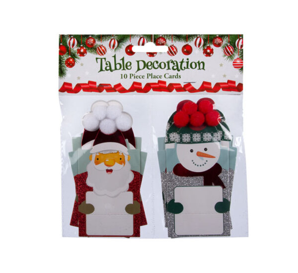 Christmas Table Place Cards - 10 Piece