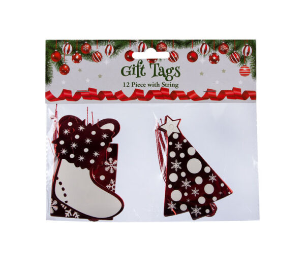 Xmas Stationery Gift Tag 12pc